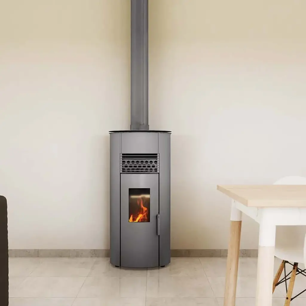 Șemineu vopsit cu vopsea termorezistentă Stove Bright, culoarea maro
