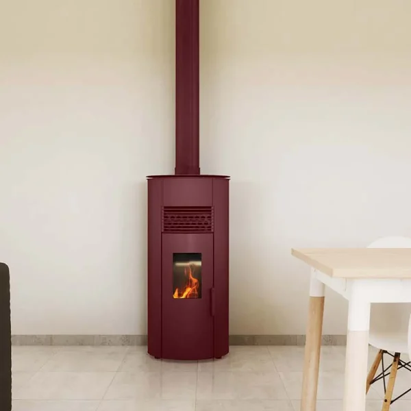 Șemineu vopsit cu vopsea termorezistentă Stove Bright, culoarea roșu