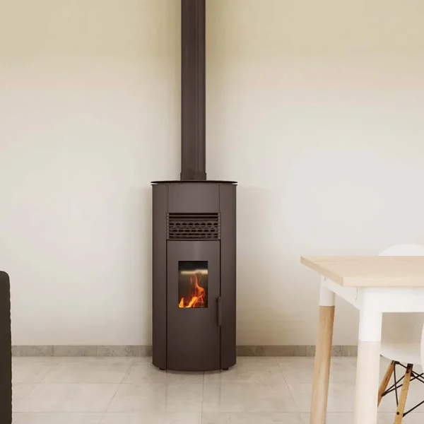 Șemineu vopsit cu vopsea termorezistentă Stove Bright, culoarea roșu